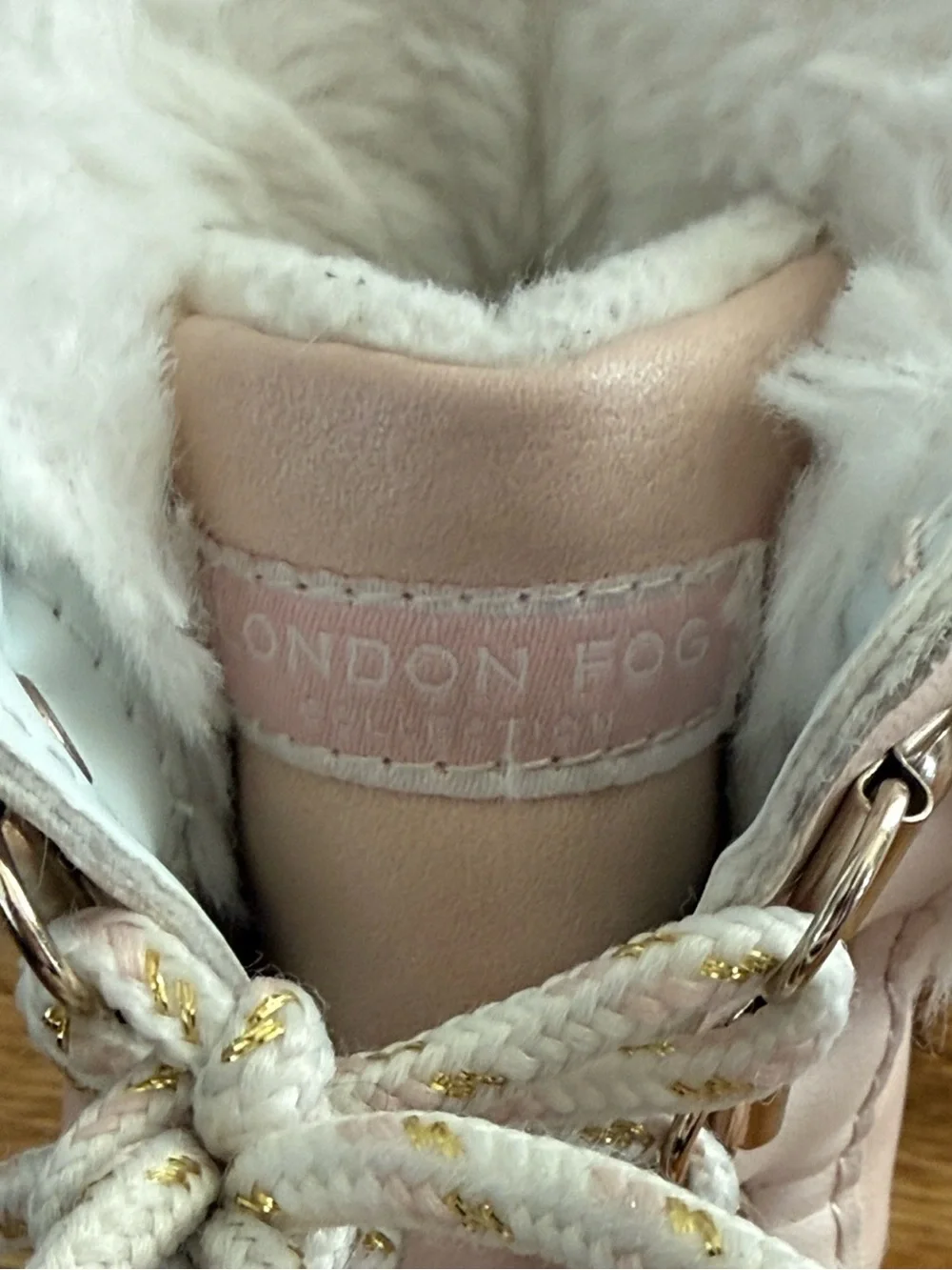 Pink Faux Fur Snow Boots Waterproof London Fog Girls Winter Weather Toddler Sz 9